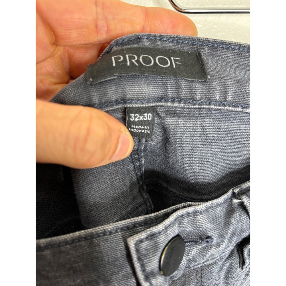 PROOF Mens 32x30 Gray Slim Fit Jeans Casual‎ Denim Pants - Picture 2 of 3